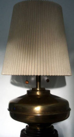 Superb Marbro Midcentury Polished Brass table lamp, like new
