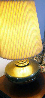 Superb Marbro Midcentury Polished Brass table lamp, like new