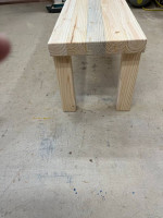 Pine slab bench/table