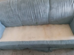 Blue sofa and loveseat