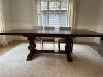 Dining room table and West Elm chairs