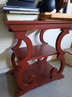 Table, Carved Wood scroll design