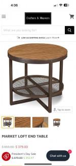 The Market Loft Collection End Table by Crafters & Weavers!