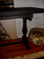Black Antique Library Table
