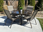 5 Piece Outdoor Patio Dining Set 1 Table & 4 High Back Chairs!