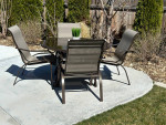 5 Piece Outdoor Patio Dining Set 1 Table & 4 High Back Chairs!