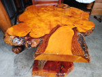 Live edge masterpiece maple burl wood coffee table luxury home decor