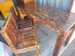 rustic table and chairs