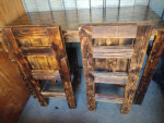 rustic table and chairs