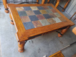 Large coffee table tiles and wood iron lifetime furniture