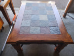 Large coffee table tiles and wood iron lifetime furniture