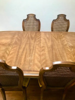 CENTURY BRAND MID CENTURY ERA DINING TABLE AND SIX CHAIRS