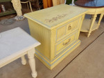 French Provincial End Table with Two Drawers