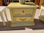 French Provincial End Table with Two Drawers