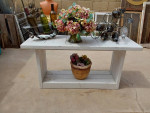 Sturdy White Solid Wood Coffee or End Table