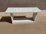 Sturdy White Solid Wood Coffee or End Table