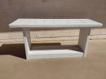 Sturdy White Solid Wood Coffee or End Table