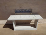 Sturdy White Solid Wood Coffee or End Table