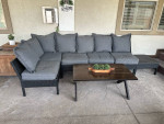 Outdoor patio furniture set and coffee table