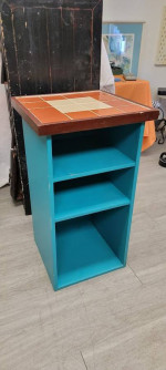 Small Tile Top Table with Cubby Storage $65 obo
