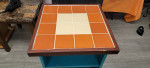 Small Tile Top Table with Cubby Storage $65 obo