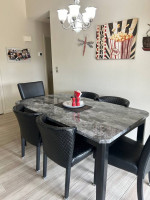Dining table with 6 chairs
