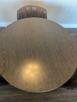 Whiskey barrel table and chairs