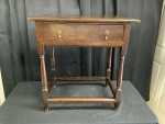 18th century hand made end/side table with drawer