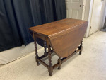 Tiger oak drop leaf table