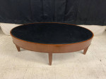 Brayton international leather upholstered top coffee table