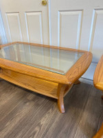 3 Piece Oak Table Set