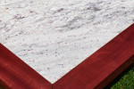 Square Marble and Wood Coffee Table