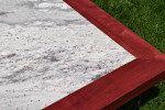 Square Marble and Wood Coffee Table