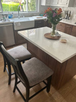 Dining table, bench and chairs