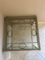 Table, glass and metal