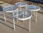 Tropitone 20" Round Acrylic Patio Side Table Powder Coated Aluminum