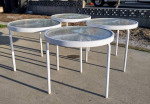Tropitone 20" Round Acrylic Patio Side Table Powder Coated Aluminum