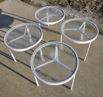 Tropitone 20" Round Acrylic Patio Side Table Powder Coated Aluminum
