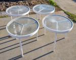 Tropitone 20" Round Acrylic Patio Side Table Powder Coated Aluminum