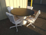 Round table and chairs