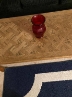 Coffee table with 2 side tables with free flower vase