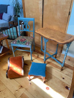 Refinished Antique Side Table