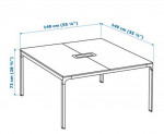 Square IKEA Bekant Conference Table