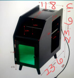 Charging station end table that lights up..