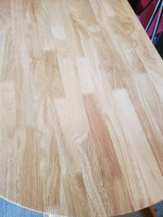 Drop leaf table and padded chairs