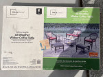 Brand New Outdoor All Weather Wicker Coffee Table With Glass
