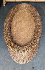 Vintage Bamboo Sofa & Loveseat and Wicker Tables