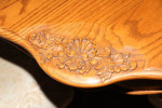 Dining Table, 2 Leaves, 6 Chairs, and Lighted Hutch