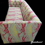 Rare Gorgeous Robert Allen Furniture long floral Tufted sofa couch