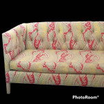 Rare Gorgeous Robert Allen Furniture long floral Tufted sofa couch